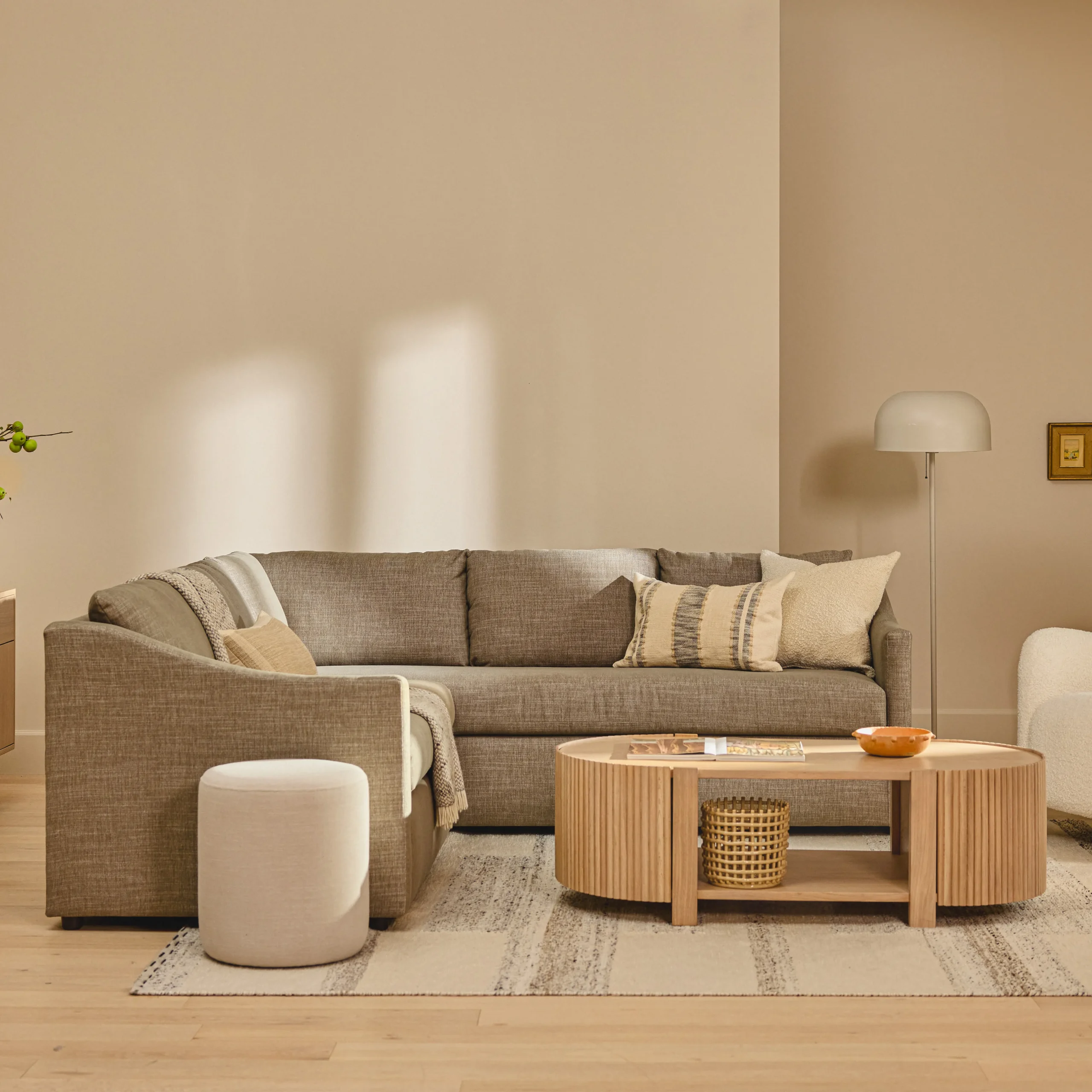 Landry 91_ Corner Sectional - Napa Taupe - Image 3