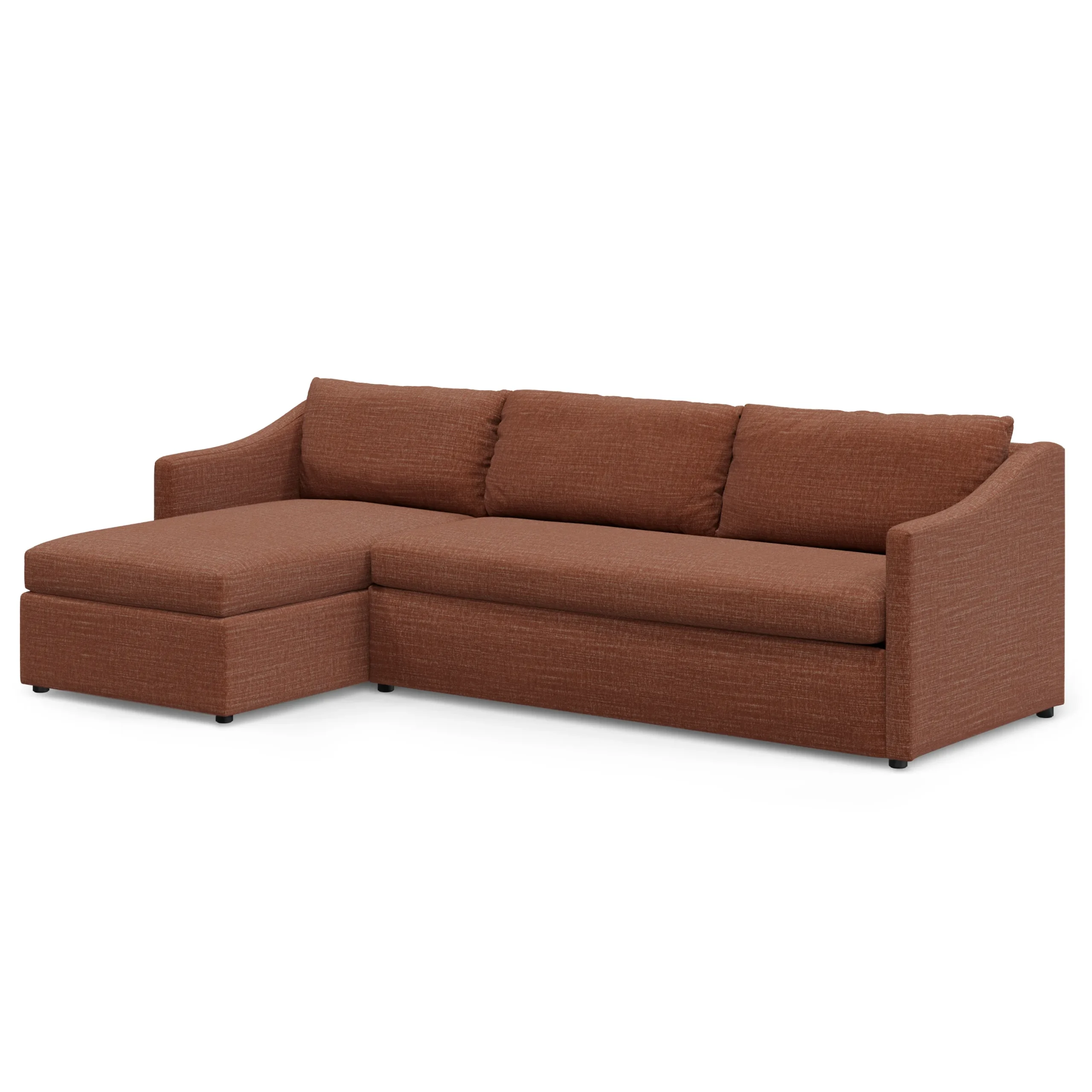 Landry 109_ Left Storage Sleeper Sectional - Napa Rust - Image 3