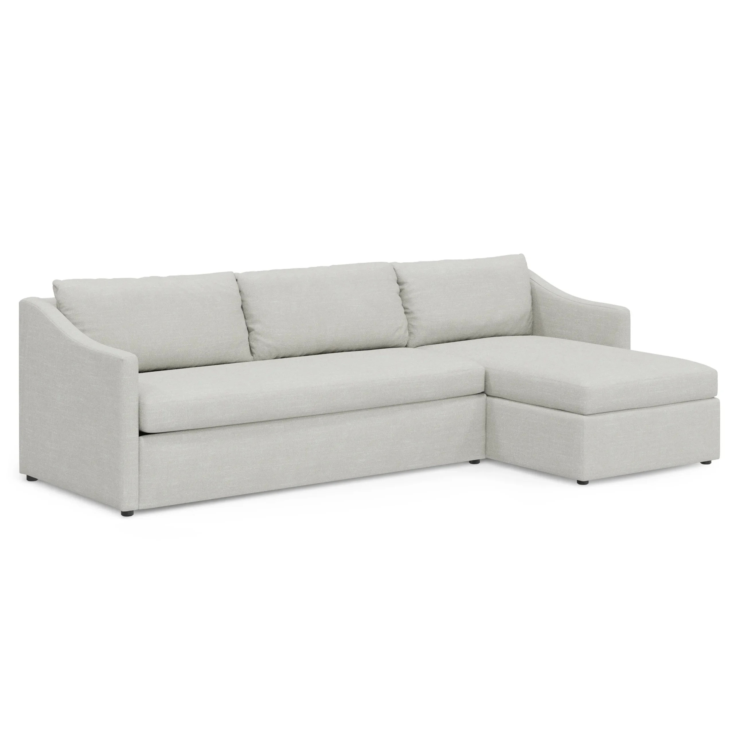 Landry 109_ Right Storage Sleeper Sectional - Napa Dove - Image 3