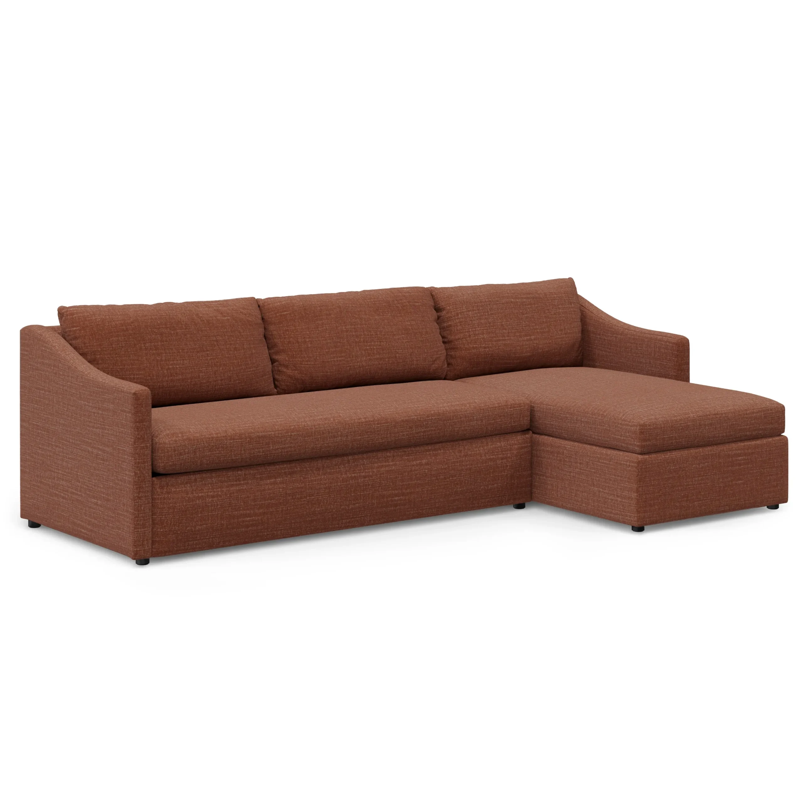 Landry 109_ Right Storage Sleeper Sectional - Napa Rust - Image 3