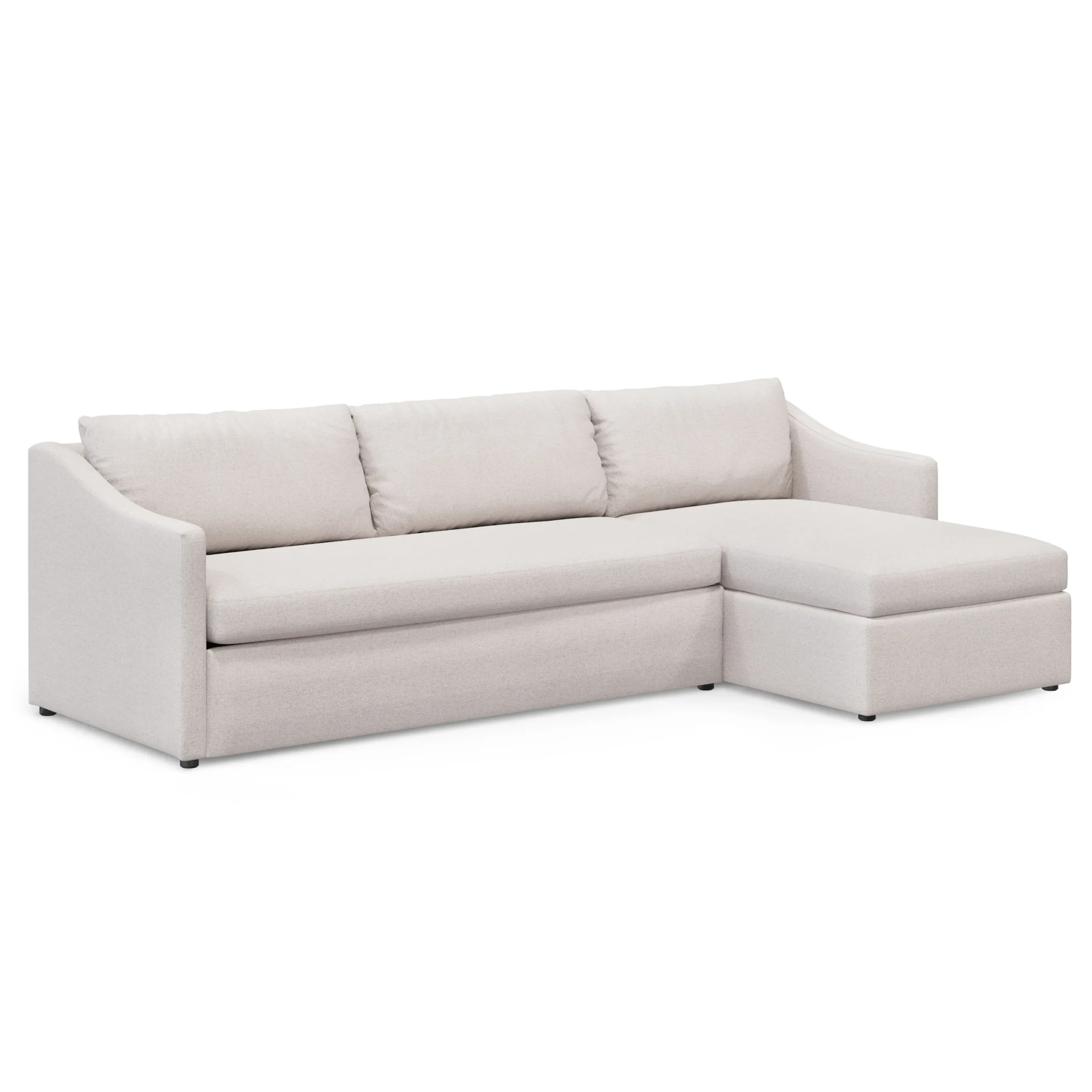 Landry 109_ Right Storage Sleeper Sectional - Napa White - Image 3