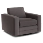 Riley 42_ Grand Velvet Swivel Chair - Hale Warm Gray