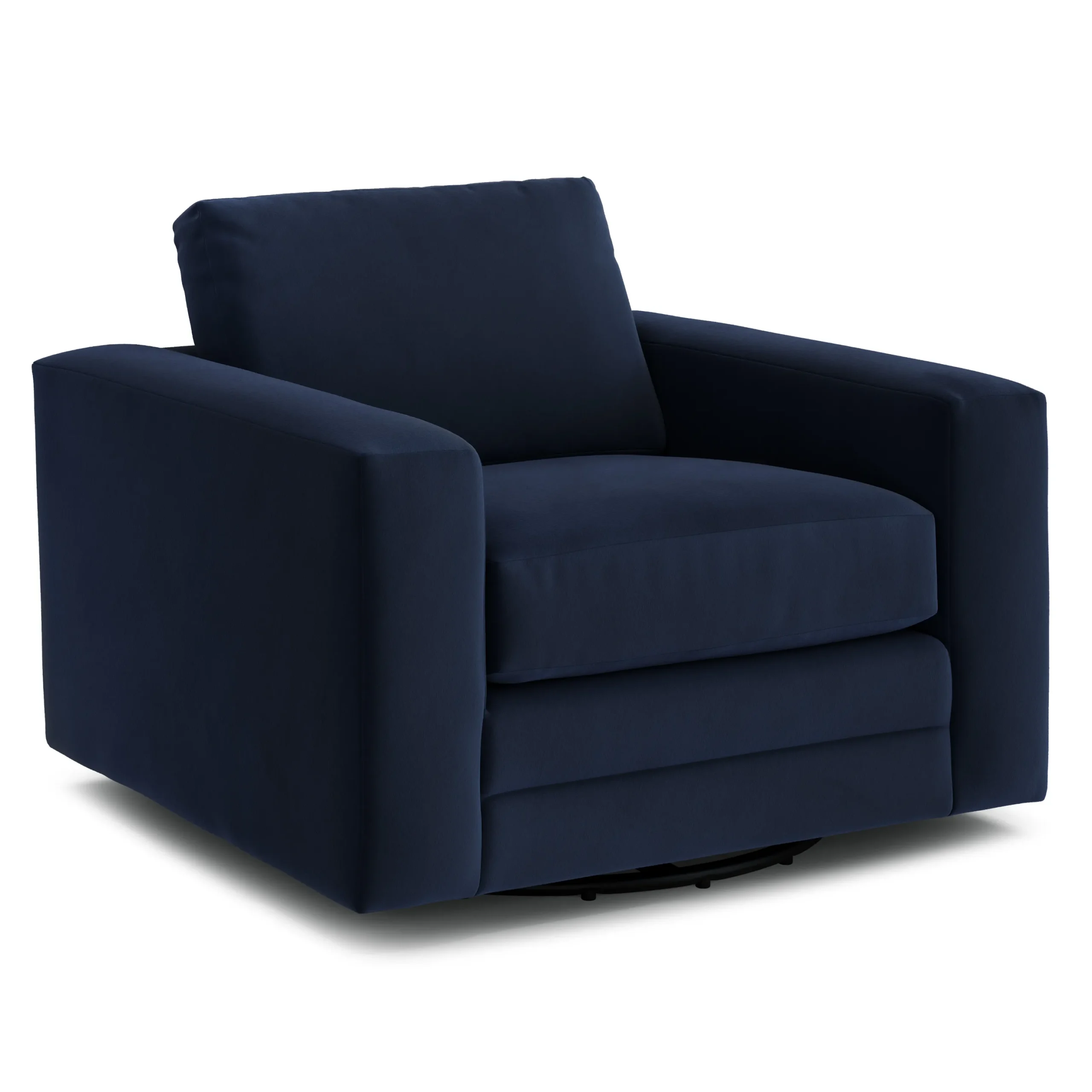 Riley 42_ Grand Velvet Swivel Chair - Hale Ink - Image 4