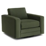 Riley 42_ Grand Velvet Swivel Chair - Hale Fir Green