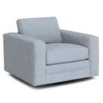 Riley 42_ Grand Swivel Chair - Silver Light Blue