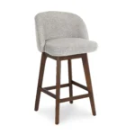 Alta Swivel Counter Stool - Walnut and Camellia Gray