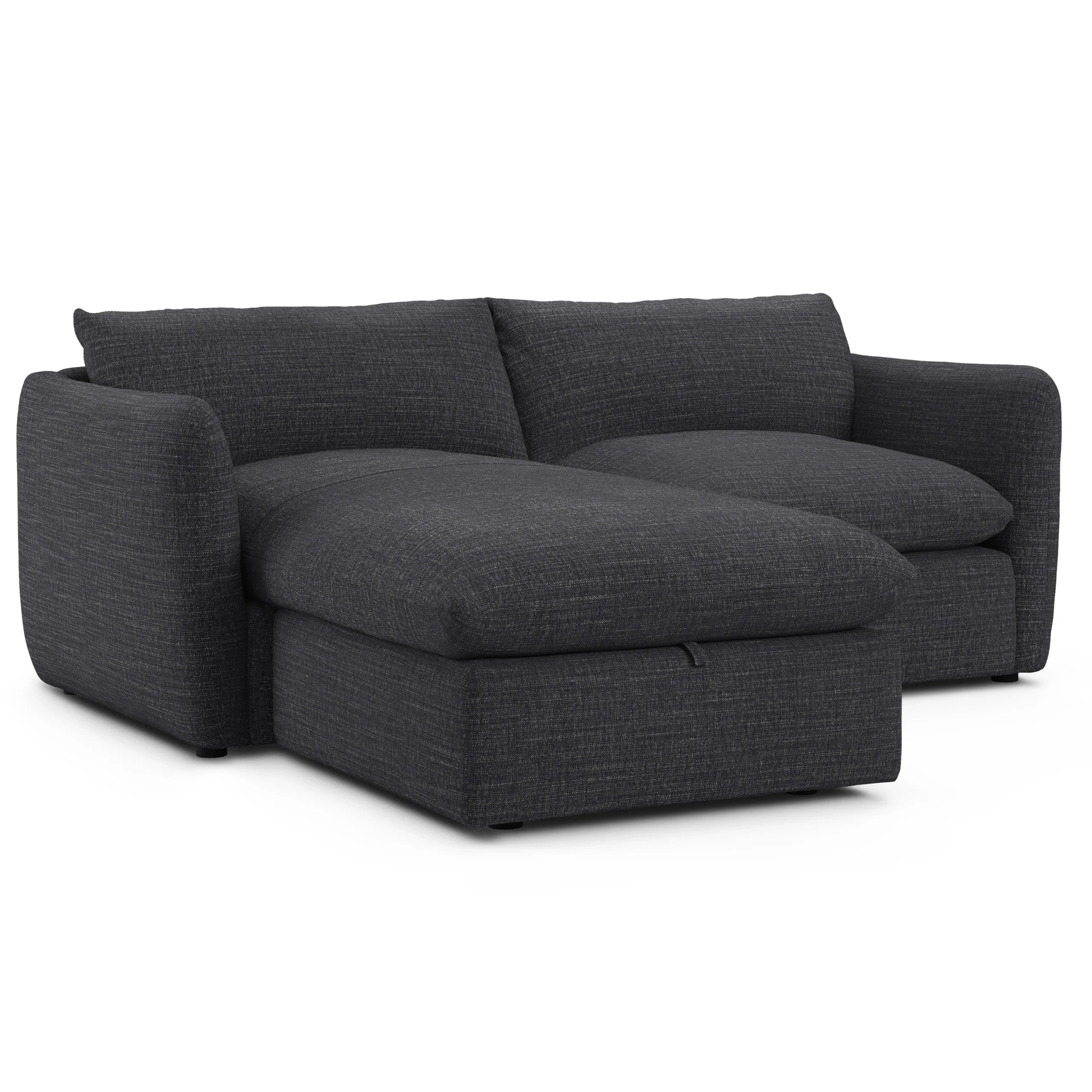 Leigh 86_ Reversible Storage Sectional - Napa Charcoal - Image 3