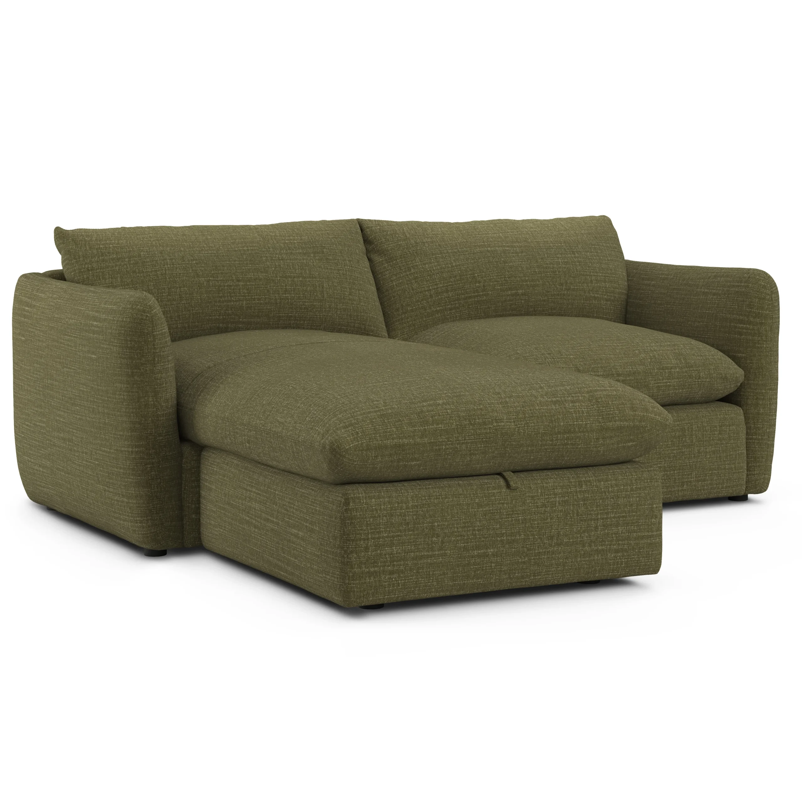Leigh 86_ Reversible Storage Sectional - Napa Moss - Image 3