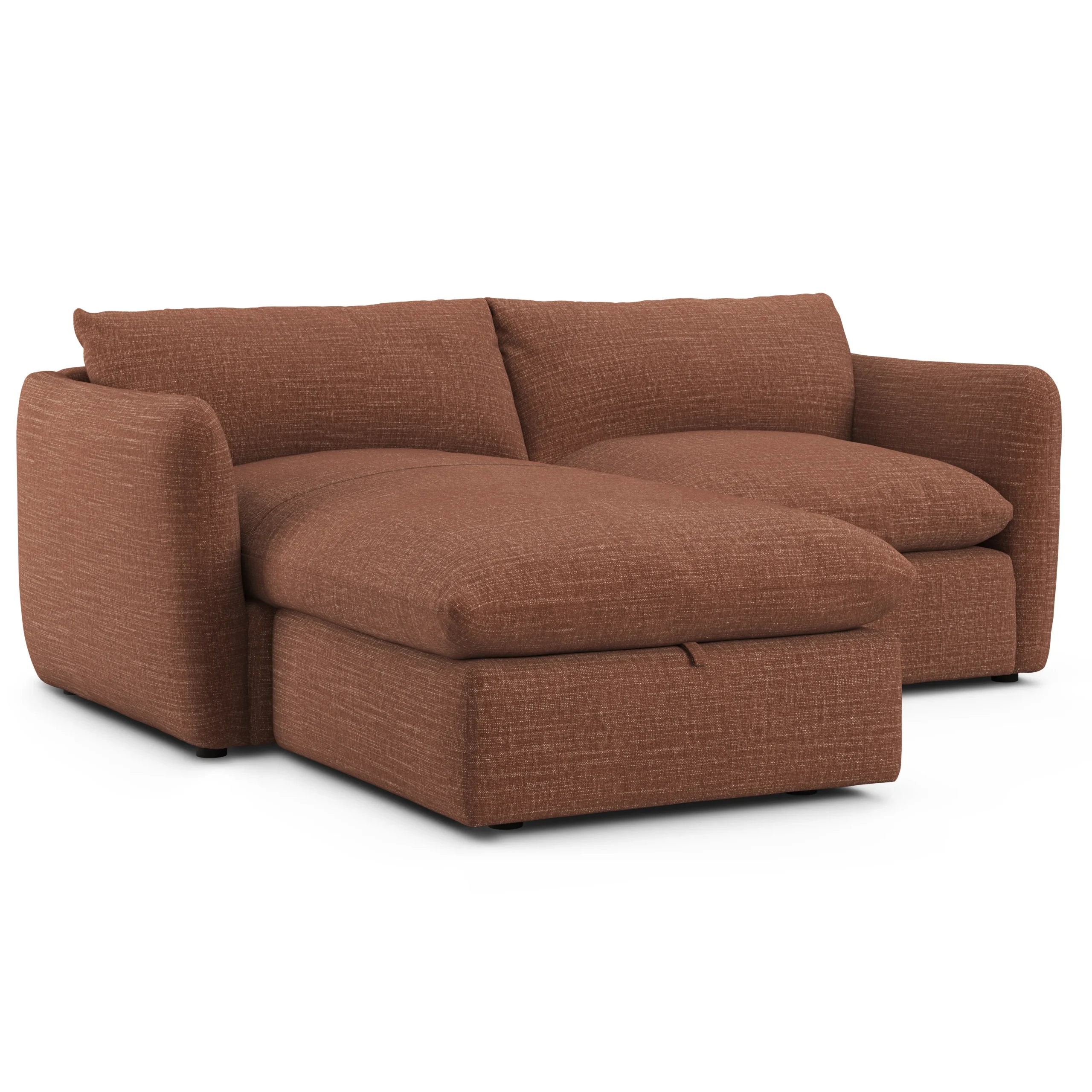 Leigh 86_ Reversible Storage Sectional - Napa Rust - Image 3