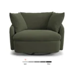 Leigh 47_ Grand Velvet Swivel Lounge Chair - Hale Fir Green