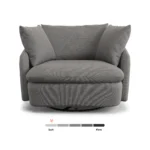 Leigh 47_ Grand Swivel Lounge Chair - Silver Gray