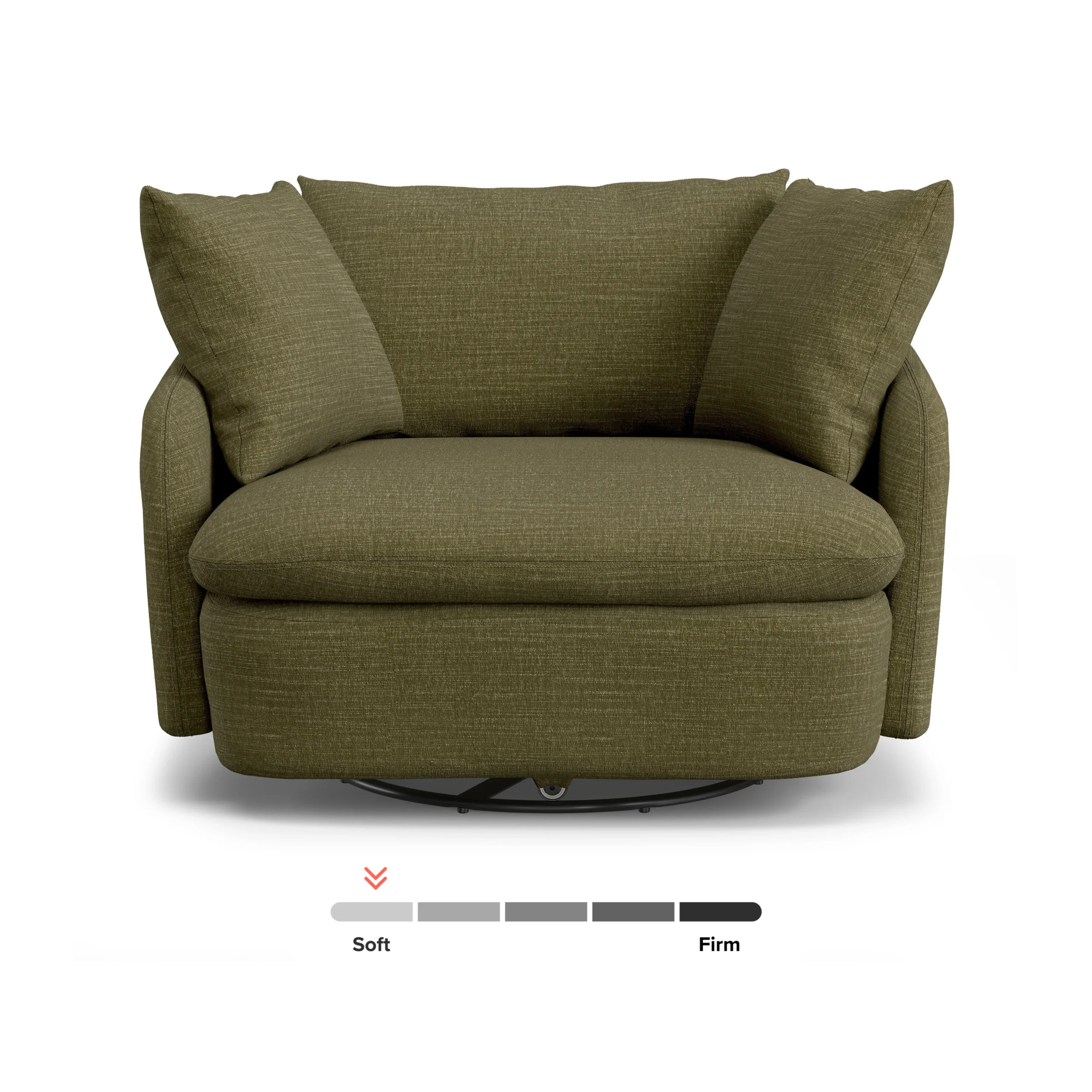 Leigh 47_ Grand Swivel Lounge Chair - Napa Moss - Image 5