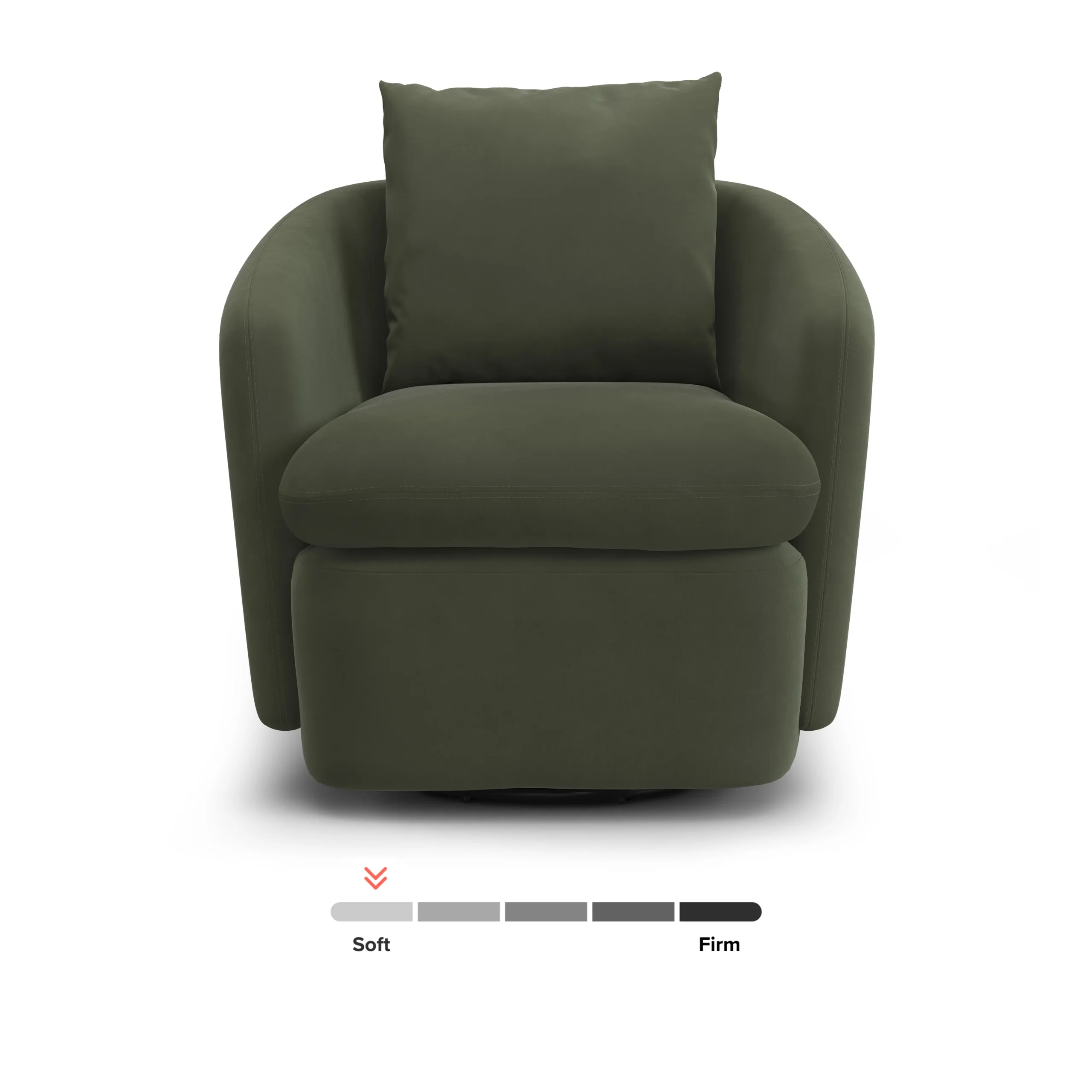 Leigh 33_ Velvet Swivel Lounge Chair - Hale Fir Green - Image 9