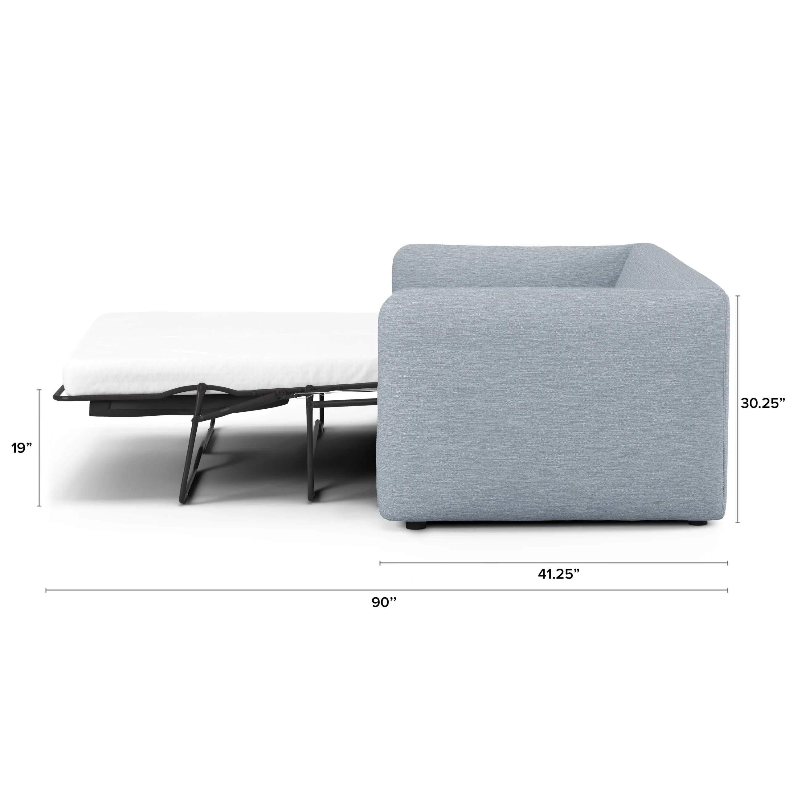 Leigh 86_ Reversible Storage Sleeper Sectional - Silver Light Blue - Image 4