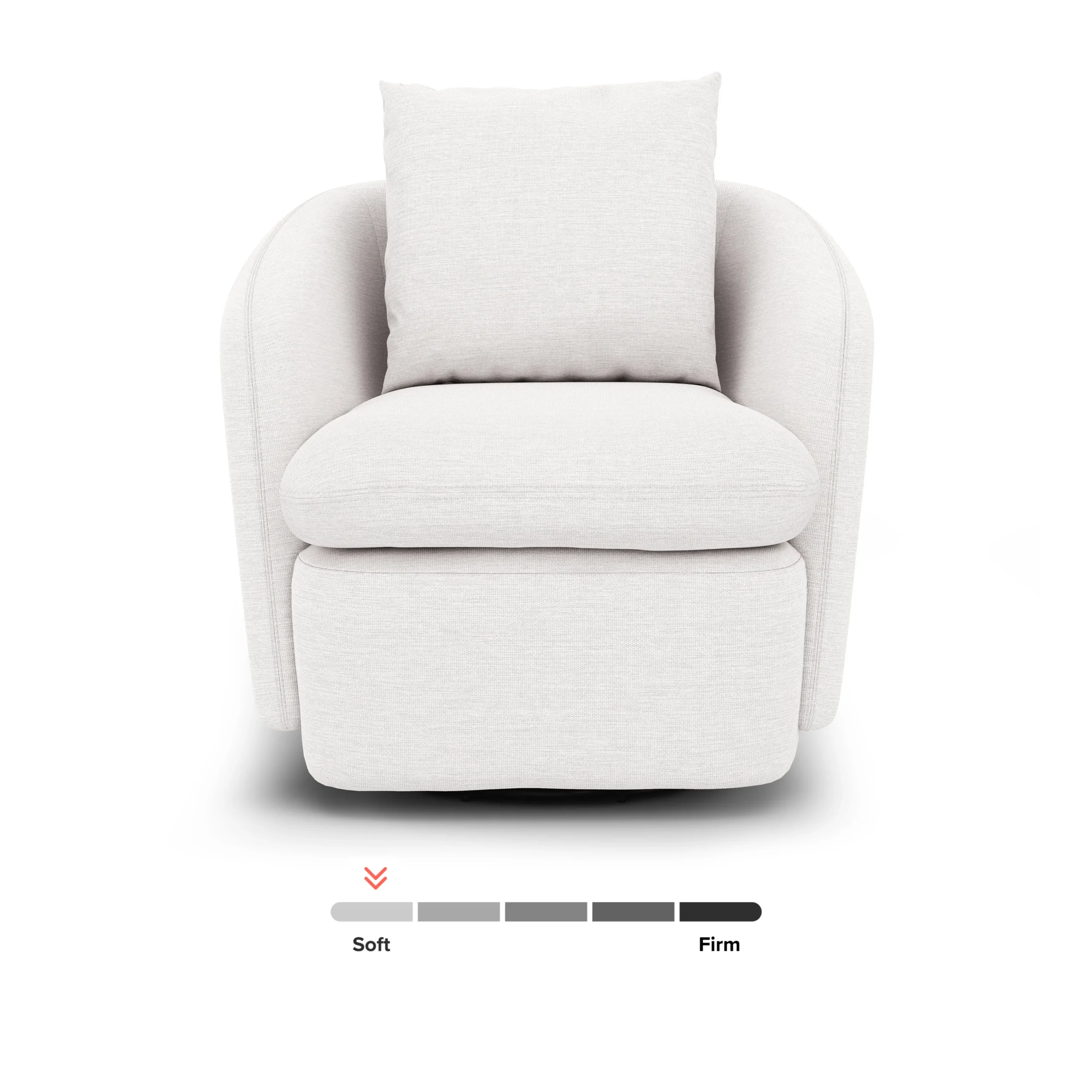 Leigh 33_ Swivel Lounge Chair - Silver Ivory - Image 9
