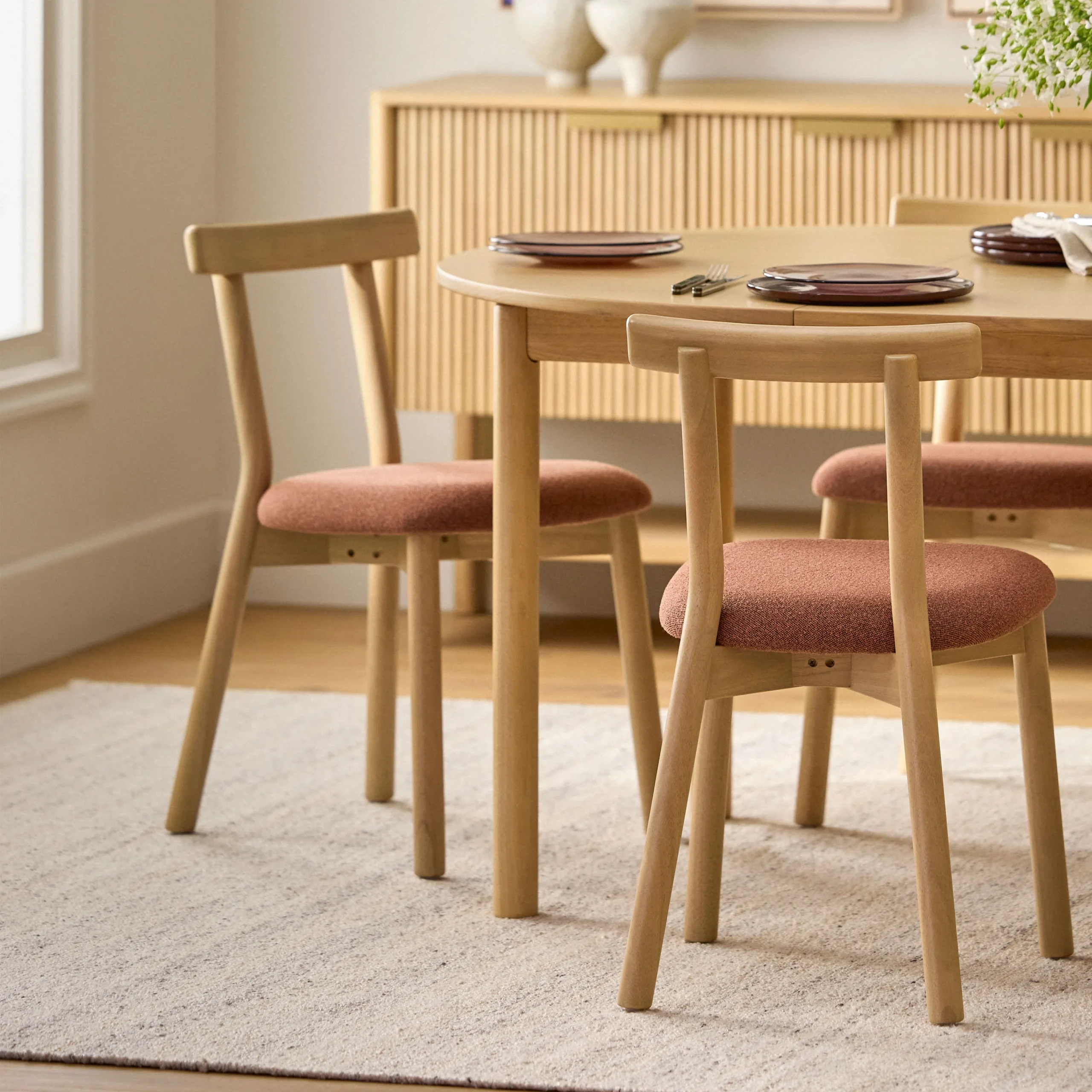 Ulka Dining Chair - White Oak and Ratine Oxide - Image 4
