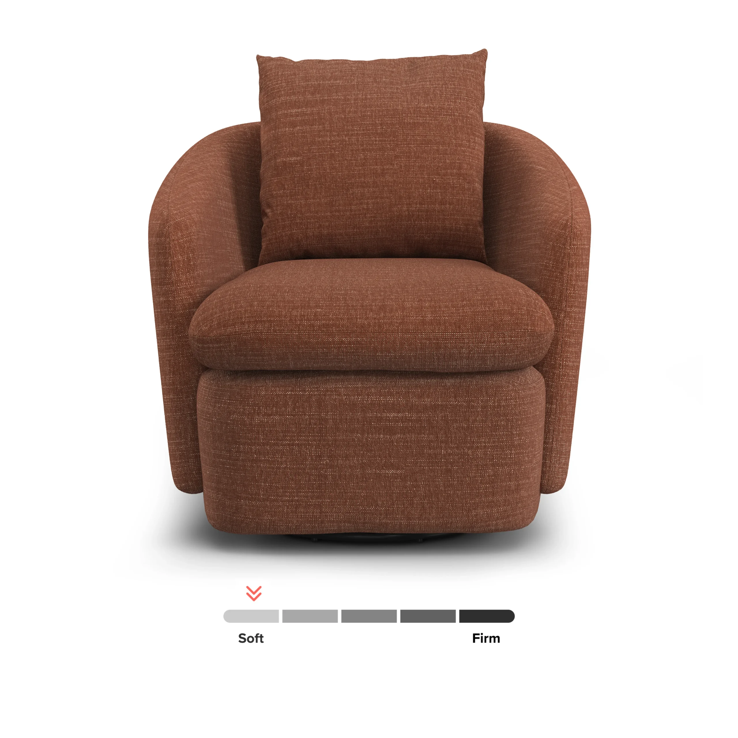 Leigh 33_ Swivel Lounge Chair - Napa Rust - Image 9