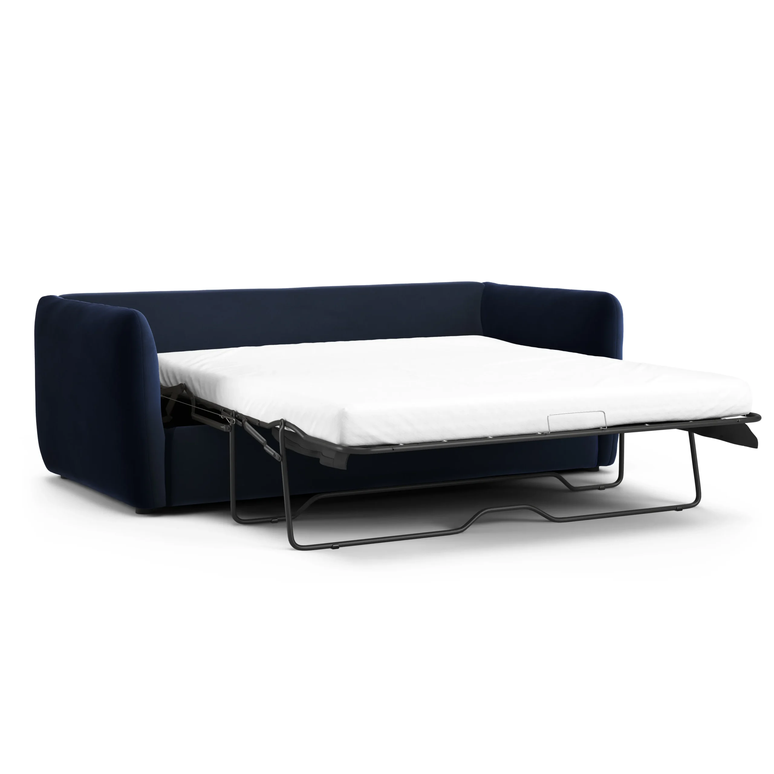 Leigh 86_ Velvet Reversible Storage Sleeper Sectional - Hale Ink - Image 4