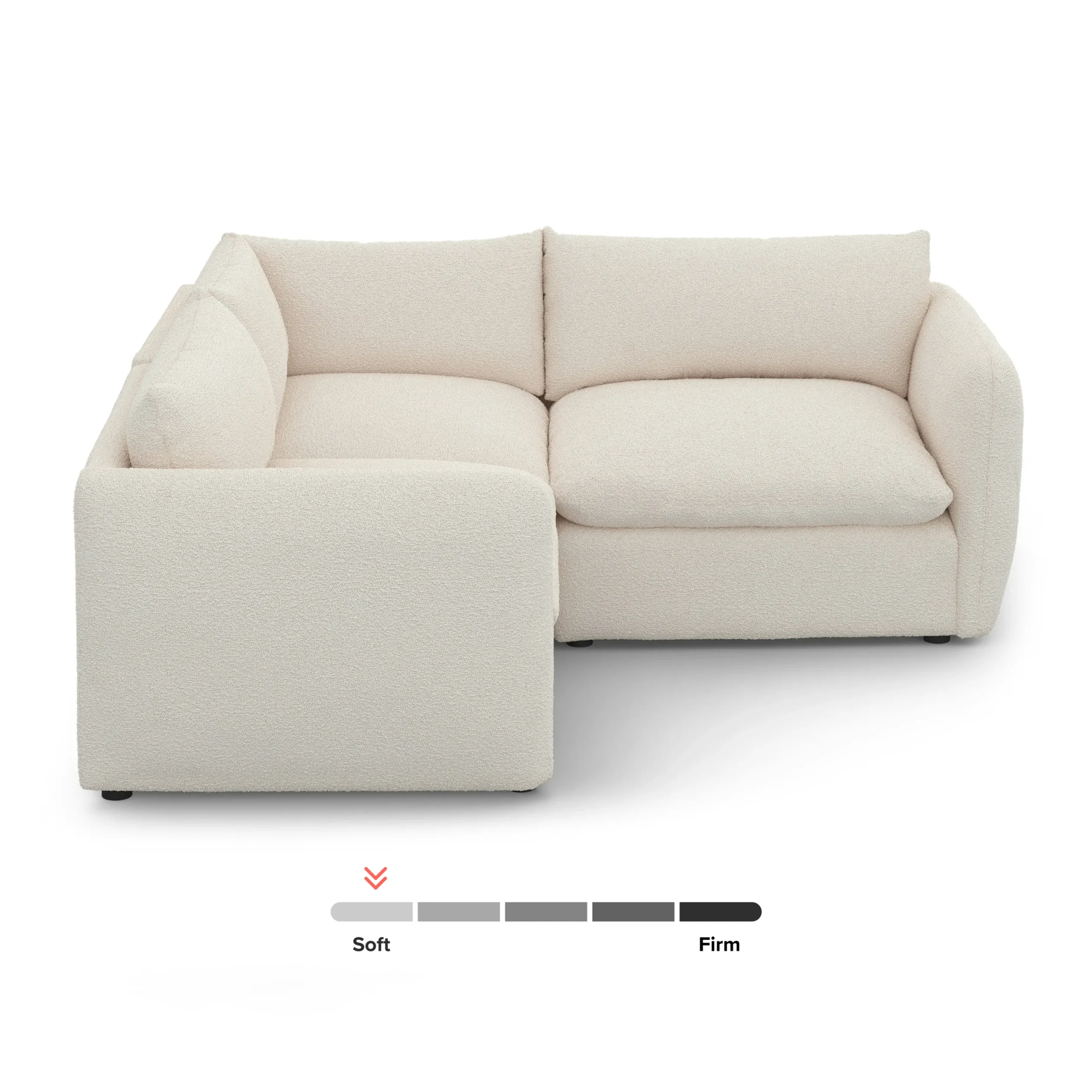 Leigh 87_ Modular Corner Sectional - Ivory Wool Bouclé - Image 3