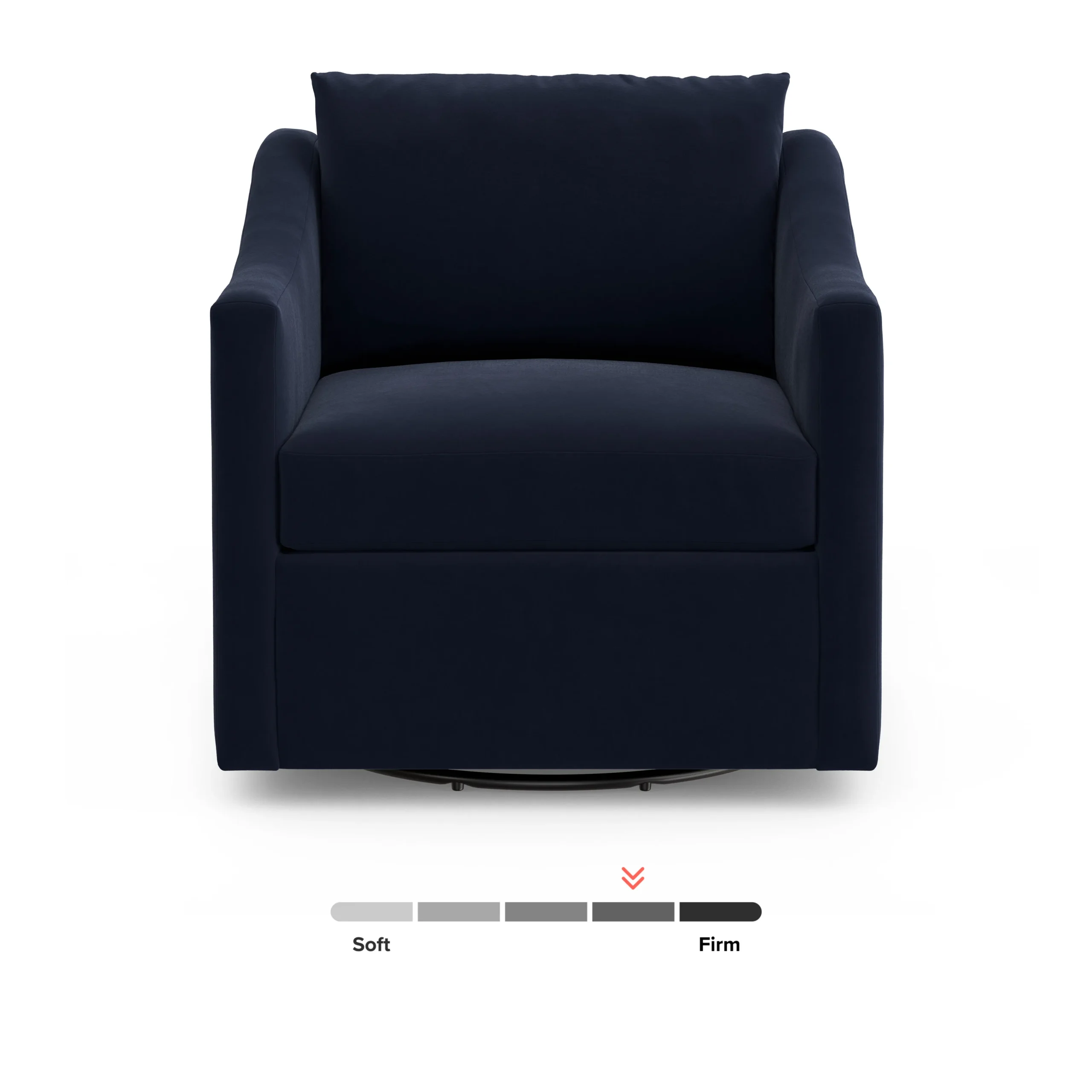 Landry 32.25_ Velvet Swivel Lounge Chair - Hale Ink - Image 5
