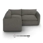 Leigh 87_ Modular Corner Sectional - Silver Gray