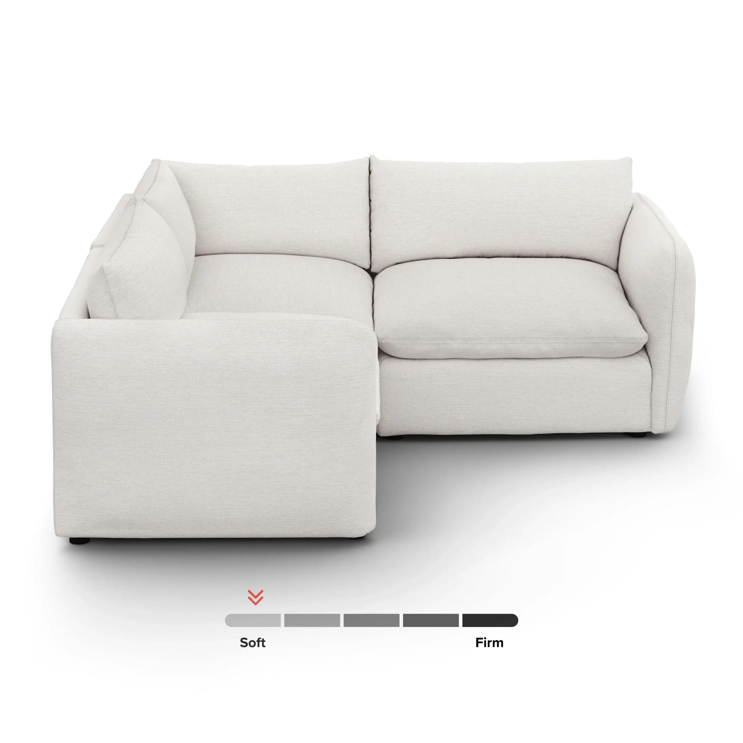 Leigh 87_ Modular Corner Sectional - Silver Ivory - Image 3