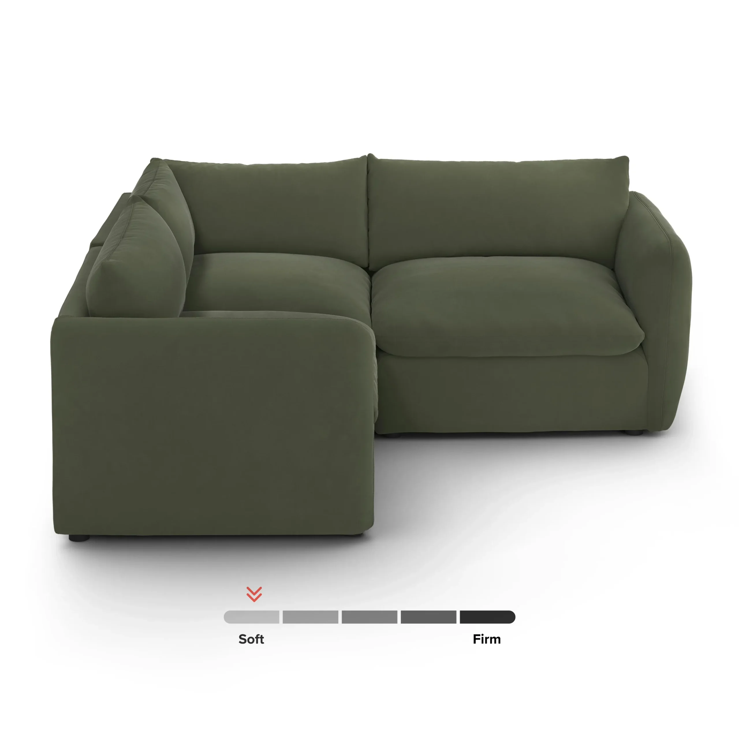 Leigh 87_ Velvet Modular Corner Sectional - Hale Fir Green - Image 3