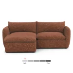 Leigh 92_ Modular Sectional - Napa Rust