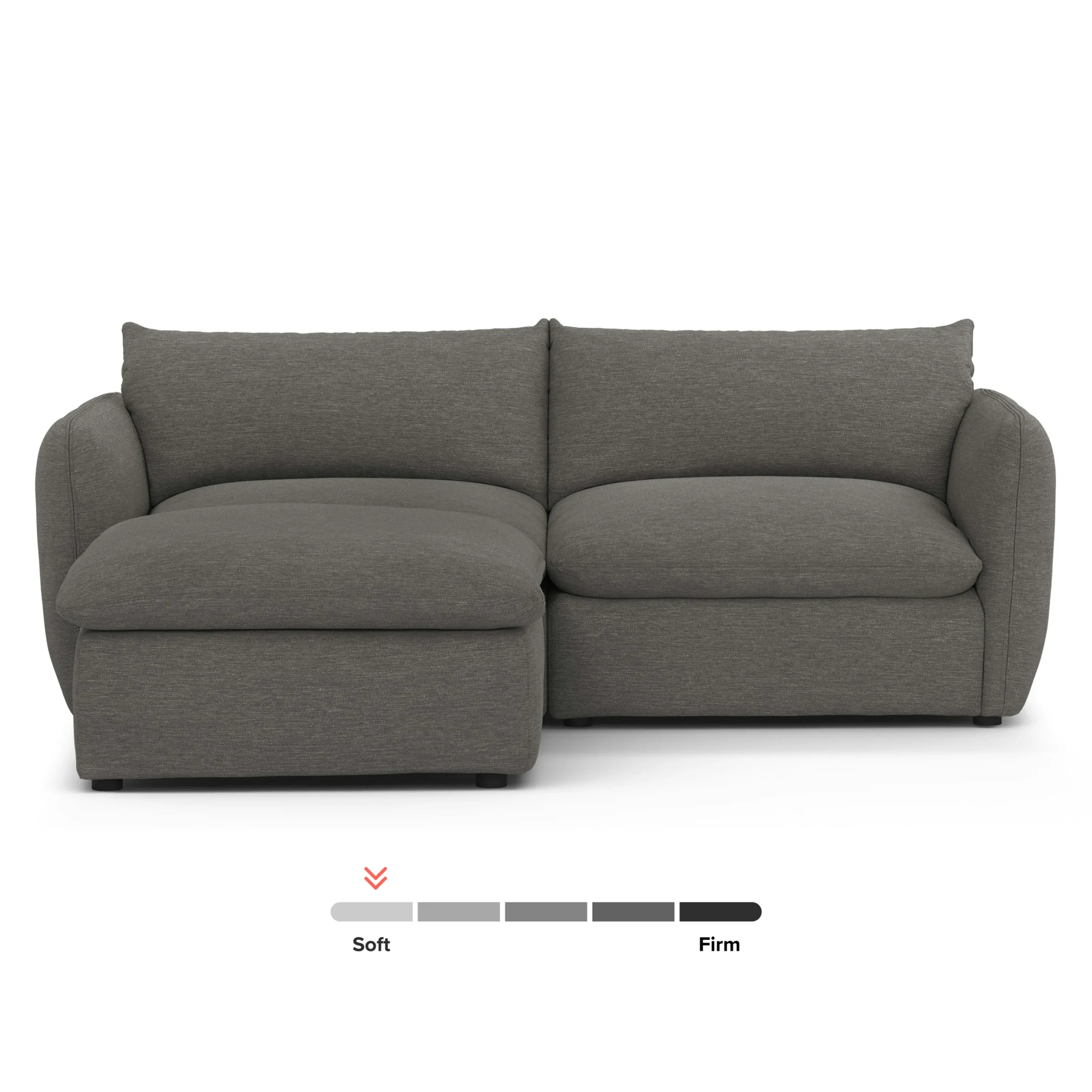 Leigh 92_ Modular Sectional - Silver Gray - Image 3