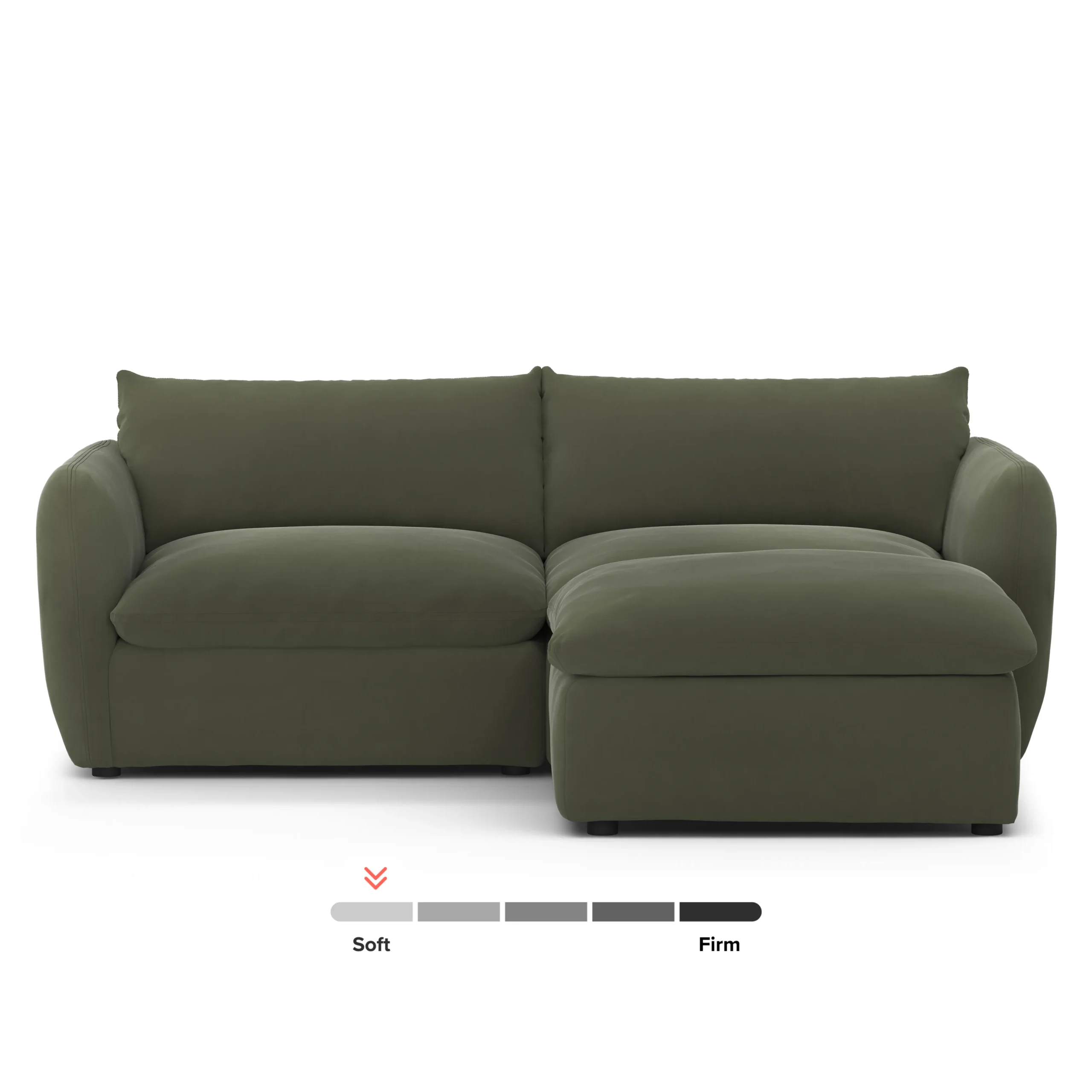 Leigh 92_ Velvet Modular Sectional - Hale Fir Green - Image 3