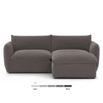 Leigh 92_ Velvet Modular Sectional - Hale Warm Gray
