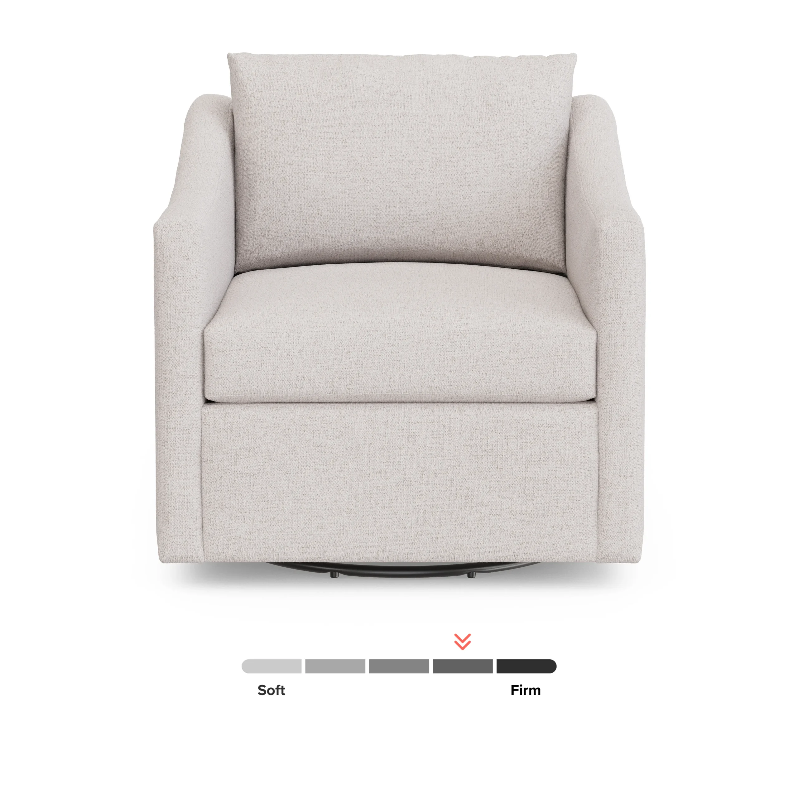 Landry 32.25_ Swivel Lounge Chair - Napa White - Image 4