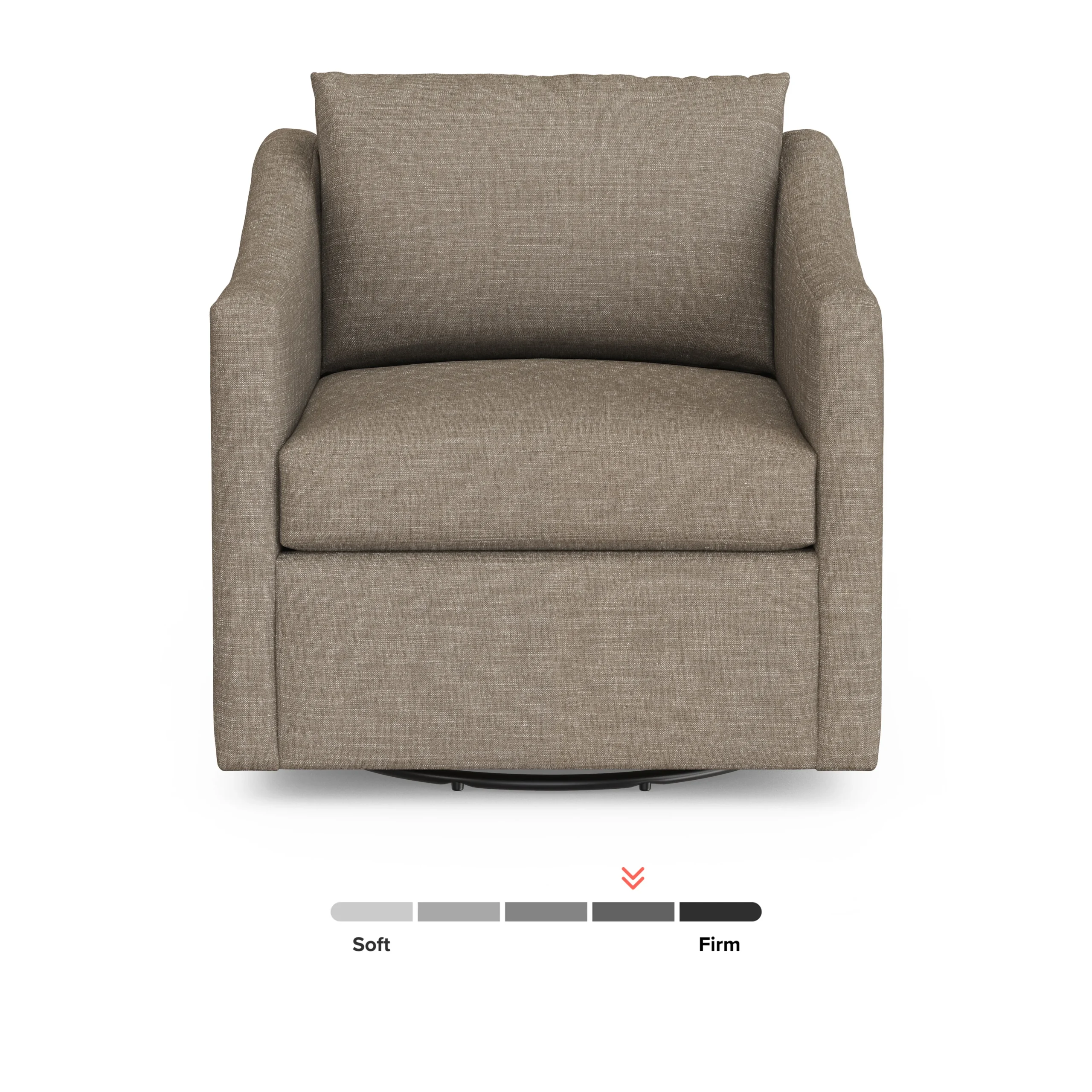 Landry 32.25_ Swivel Lounge Chair - Napa Taupe - Image 9