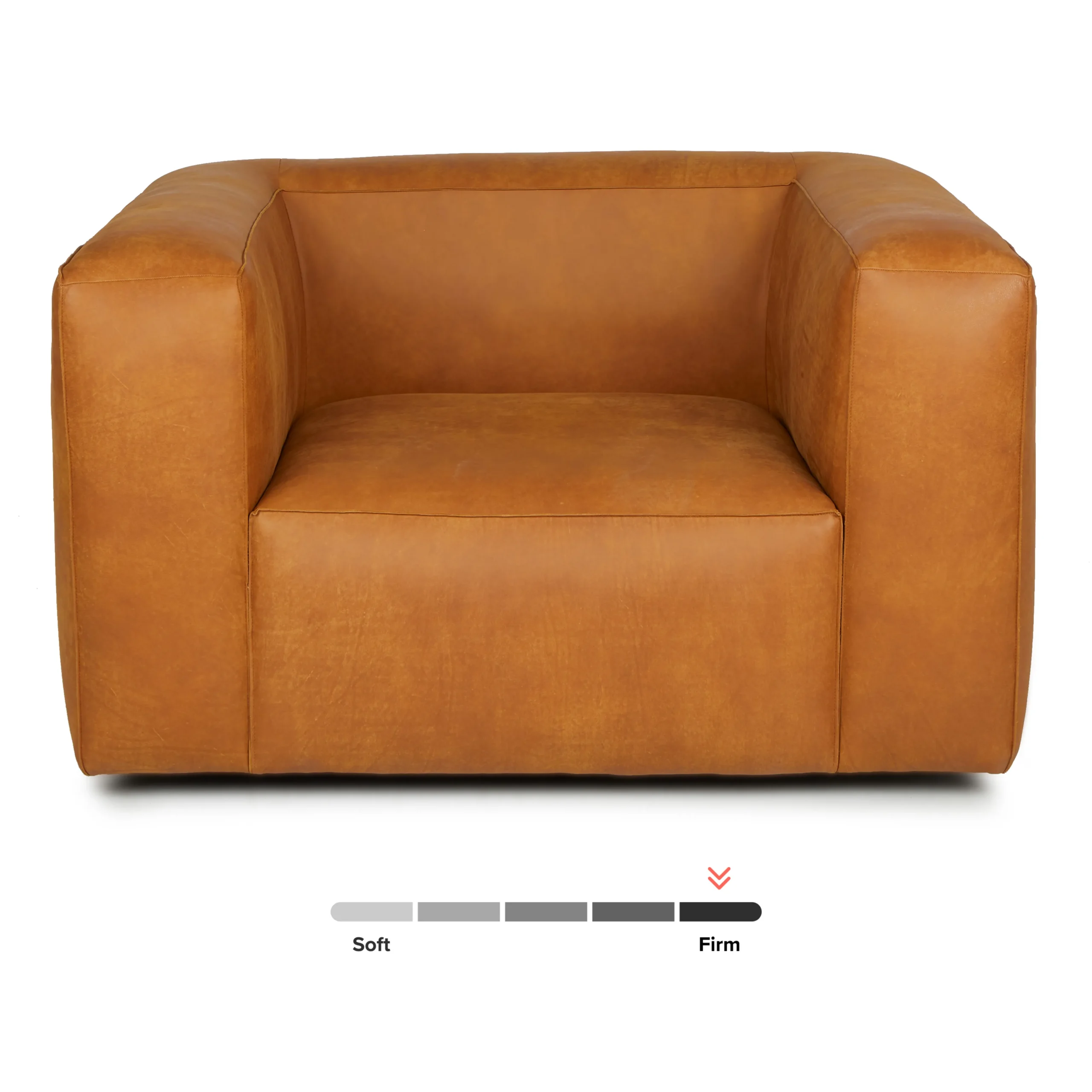 Cigar 44_ Leather Swivel Lounge Chair - Rawhide Tan - Image 4