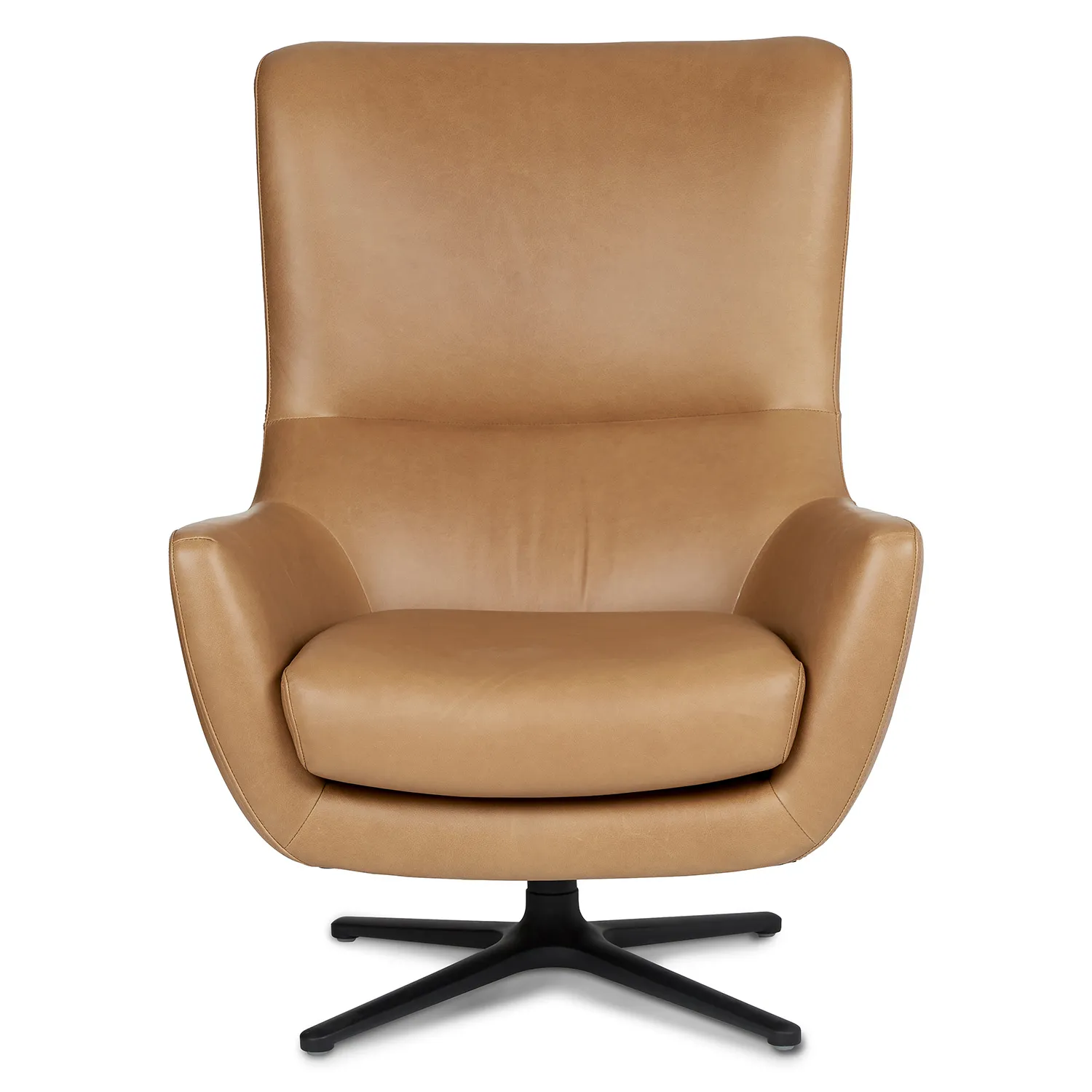 Agga 31_ Leather Swivel Lounge Chair - Charme Tan - Image 7
