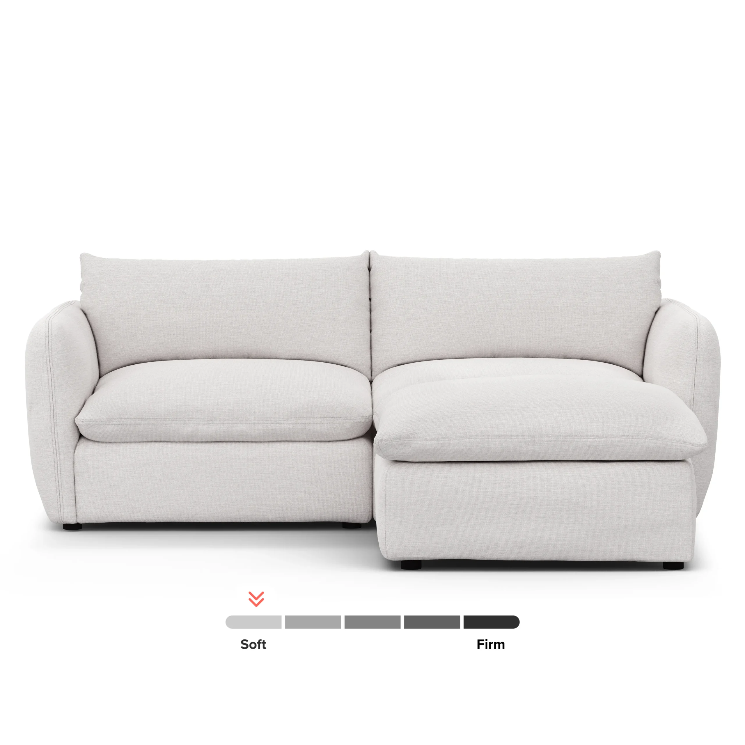 Leigh 92_ Modular Sectional - Silver Ivory - Image 3