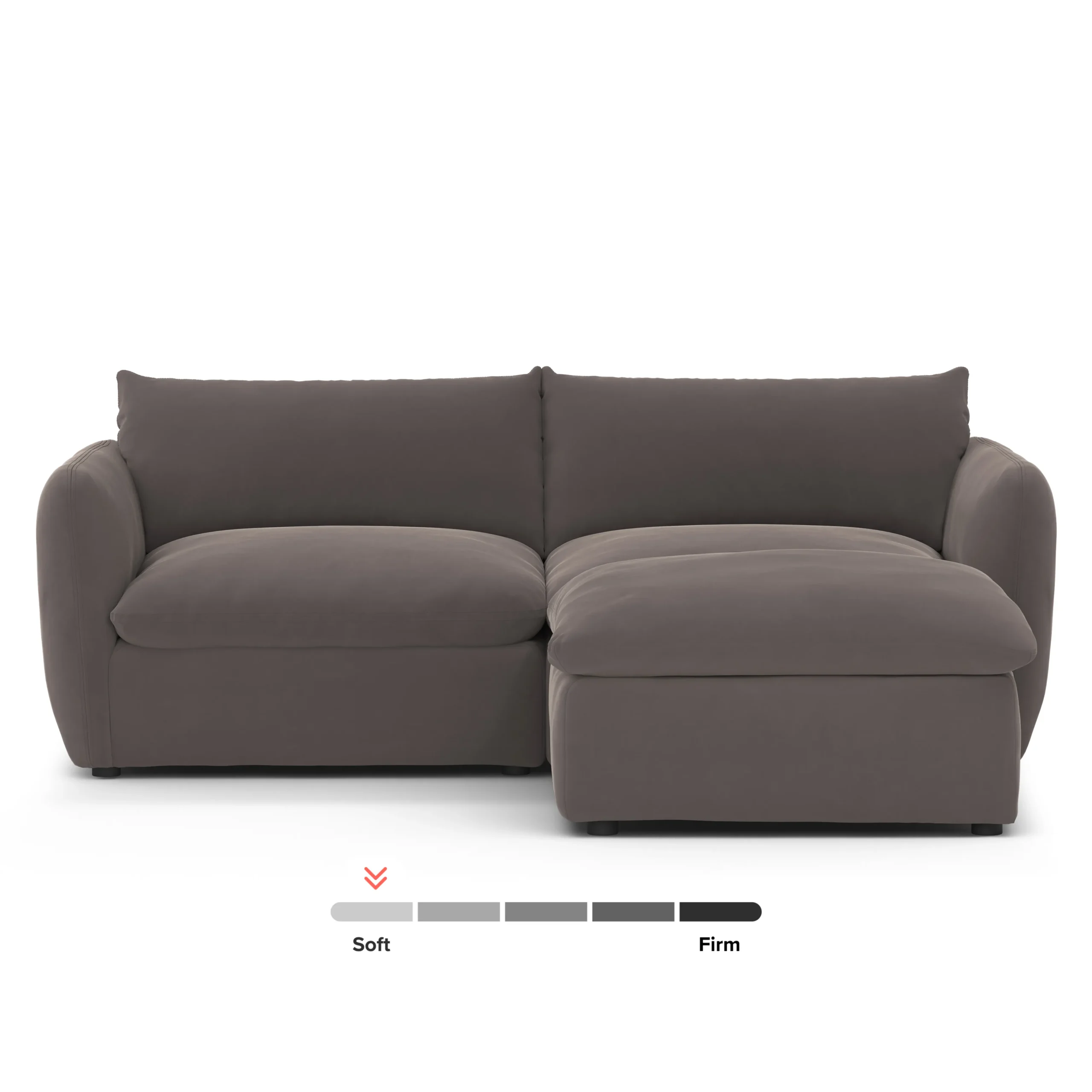 Leigh 92_ Velvet Modular Sectional - Hale Warm Gray - Image 3