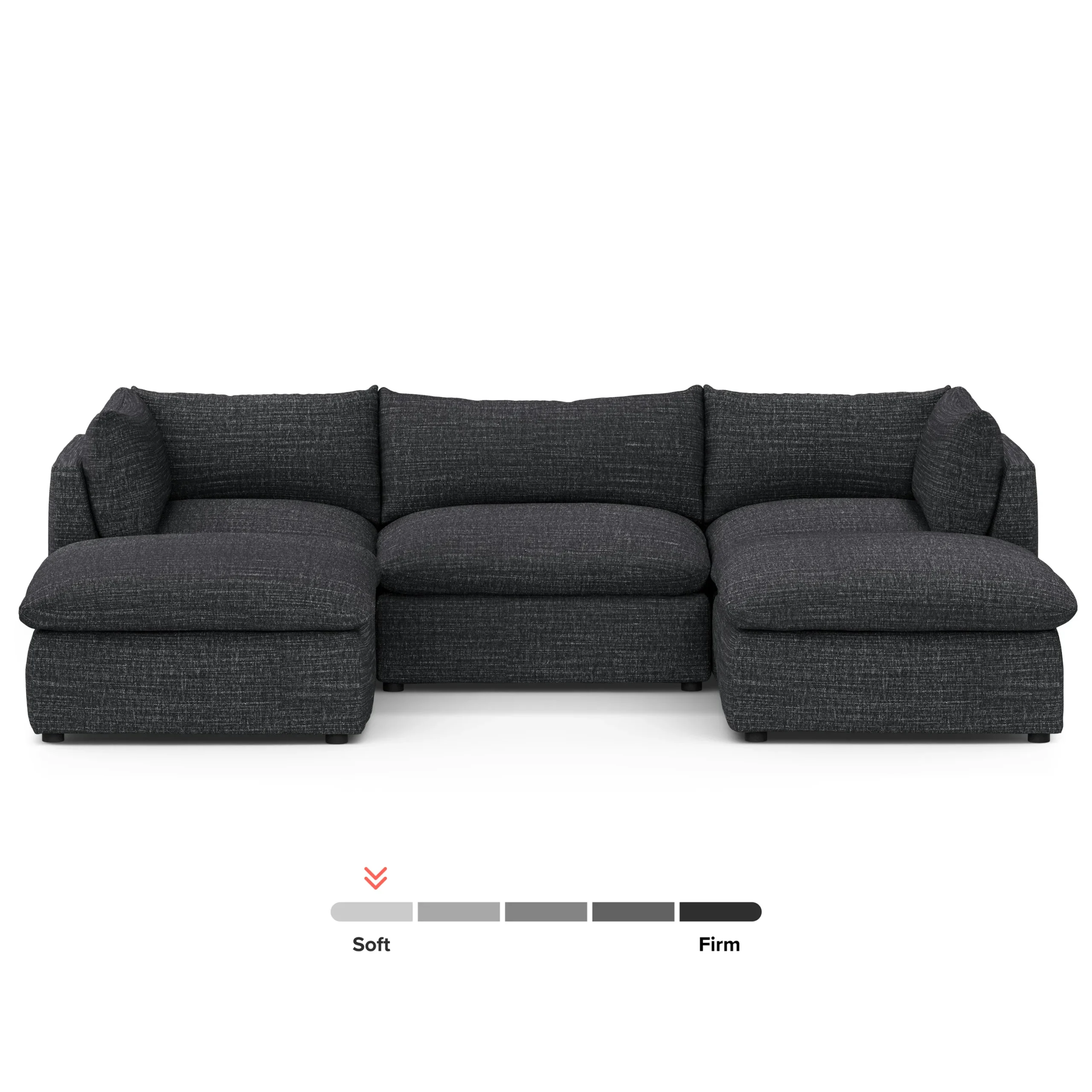 Leigh 121.5_ Modular 3-Seater U-Shaped Sectional - Napa Charcoal - Image 3