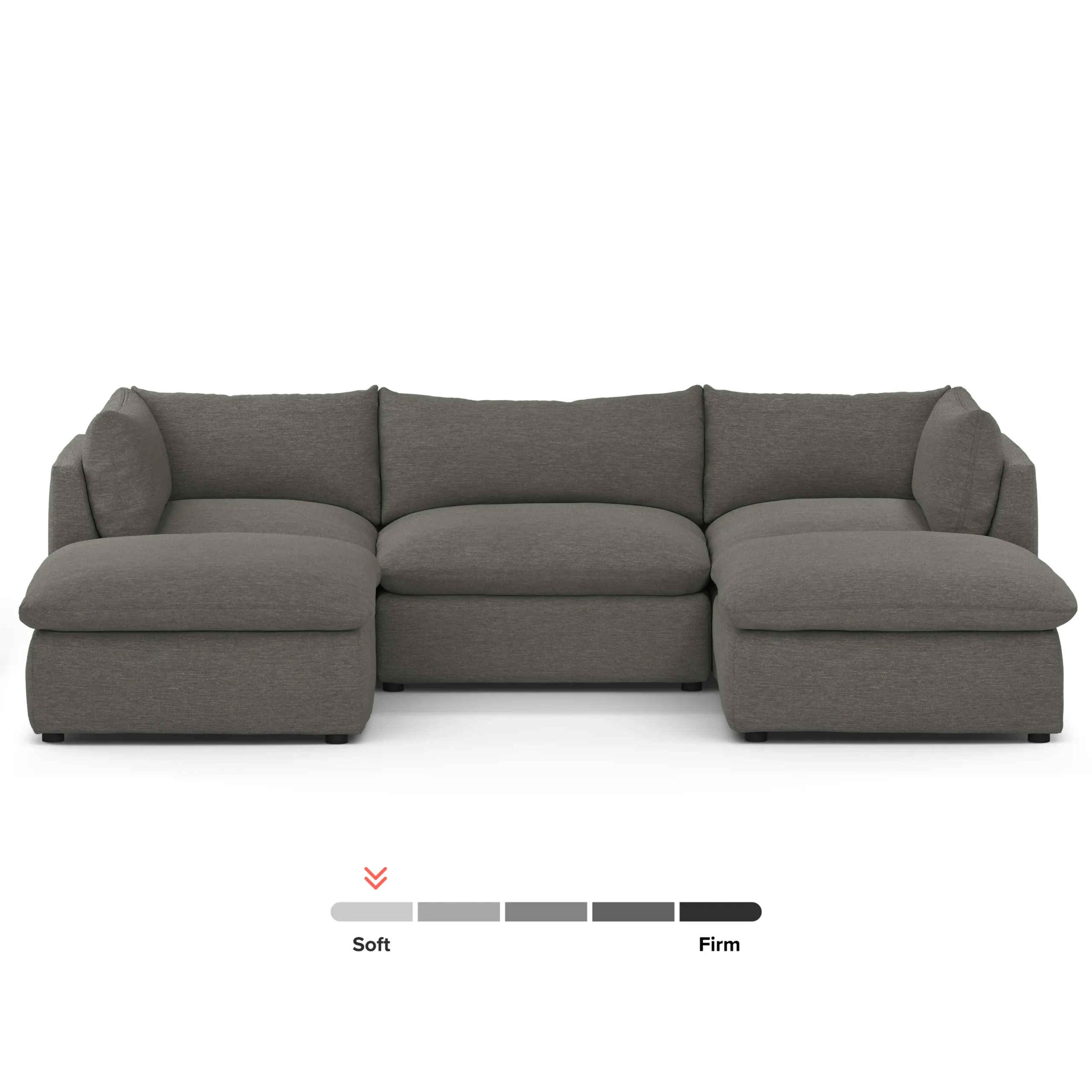 Leigh 121.5_ Modular 3-Seater U-Shaped Sectional - Silver Gray - Image 3
