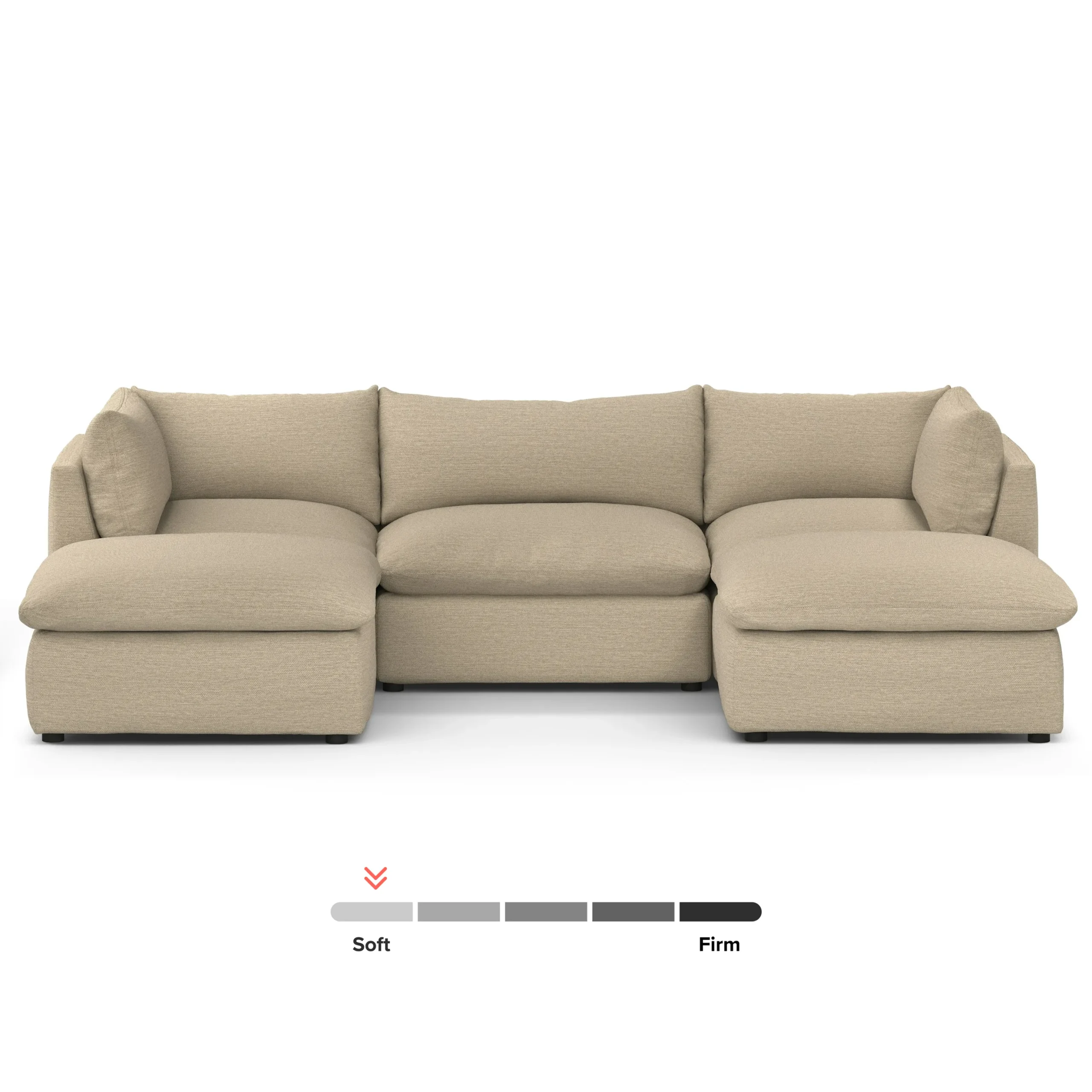 Leigh 121.5_ Modular 3-Seater U-Shaped Sectional - Silver Taupe - Image 3