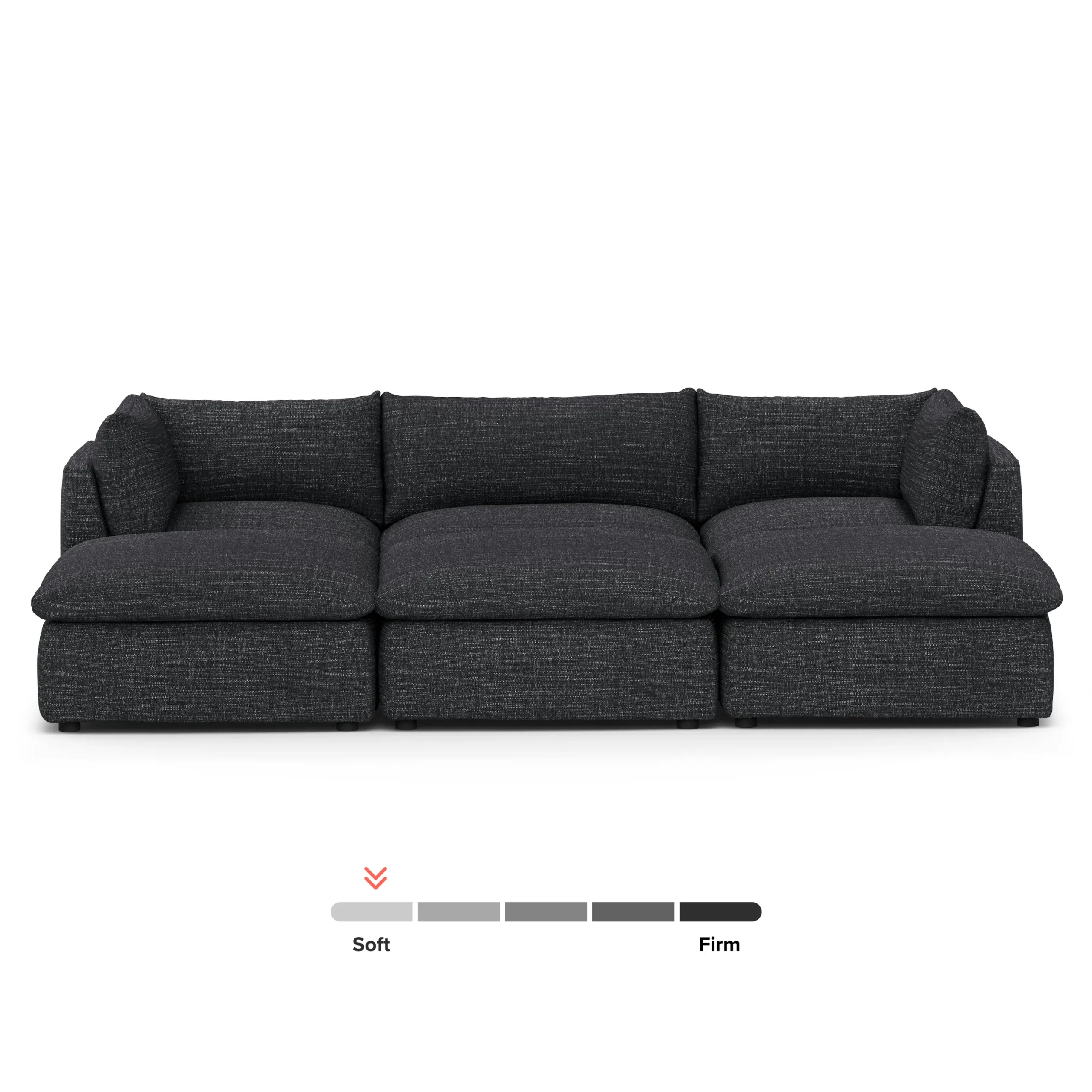 Leigh 121.5_ Modular Open Pit Sectional - Napa Charcoal - Image 3