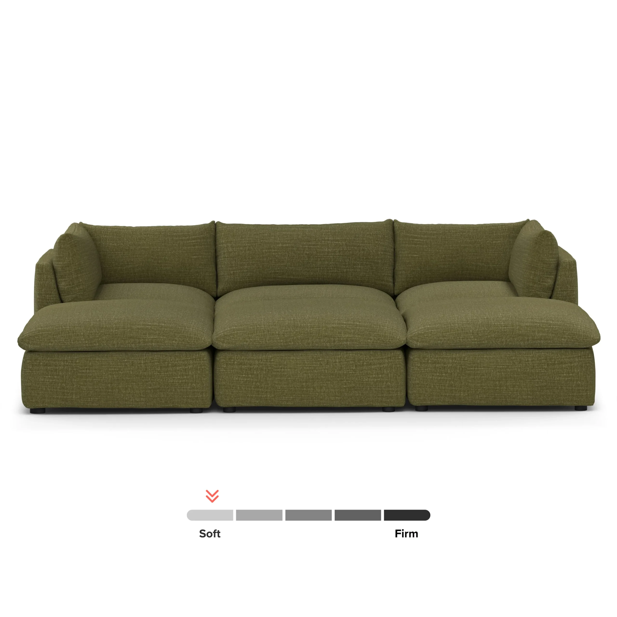 Leigh 121.5_ Modular Open Pit Sectional - Napa Moss - Image 3