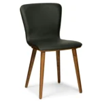 Sede Leather Dining Chair - Walnut and Black