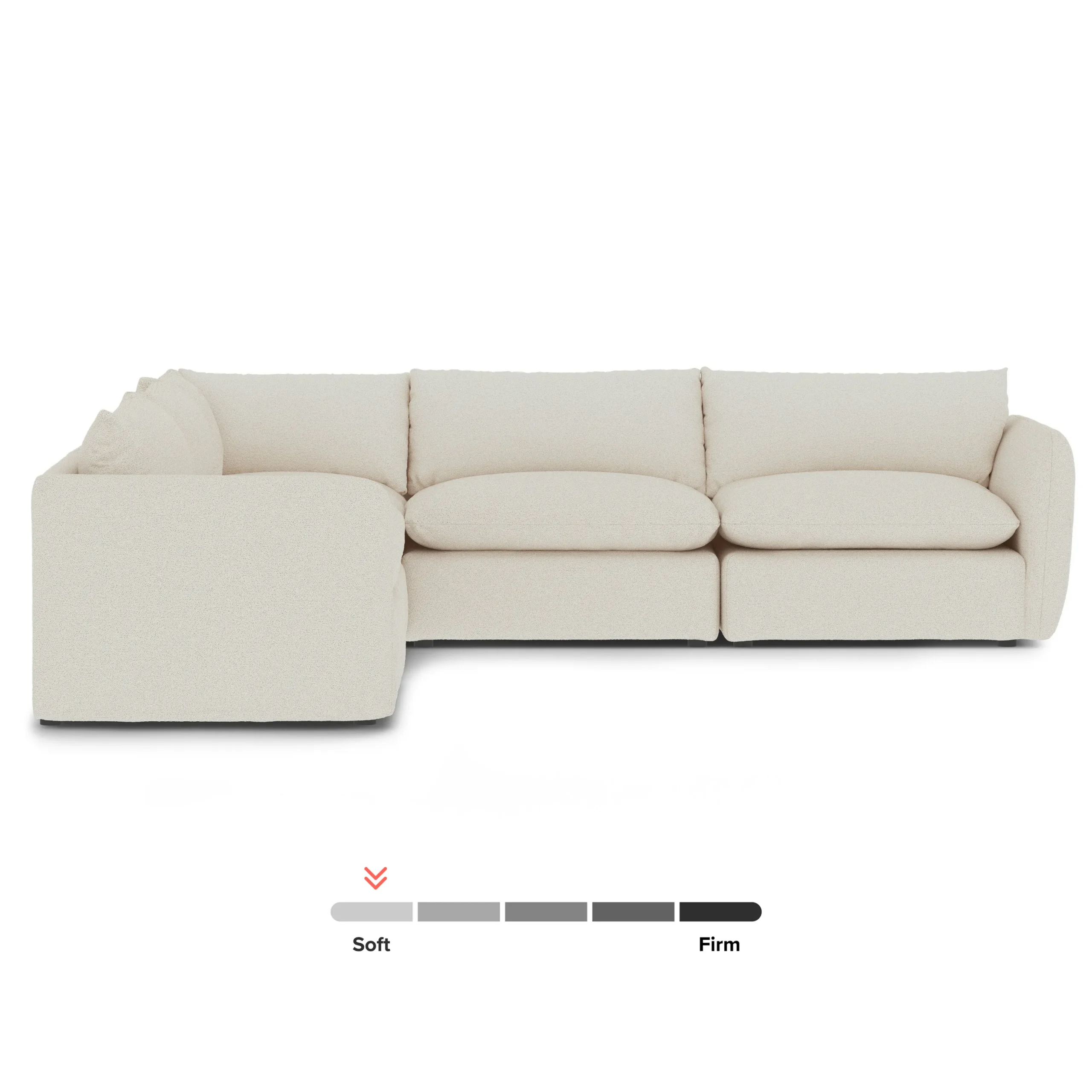 Leigh 126_ Modular Corner Sectional - Ivory Wool Bouclé - Image 3