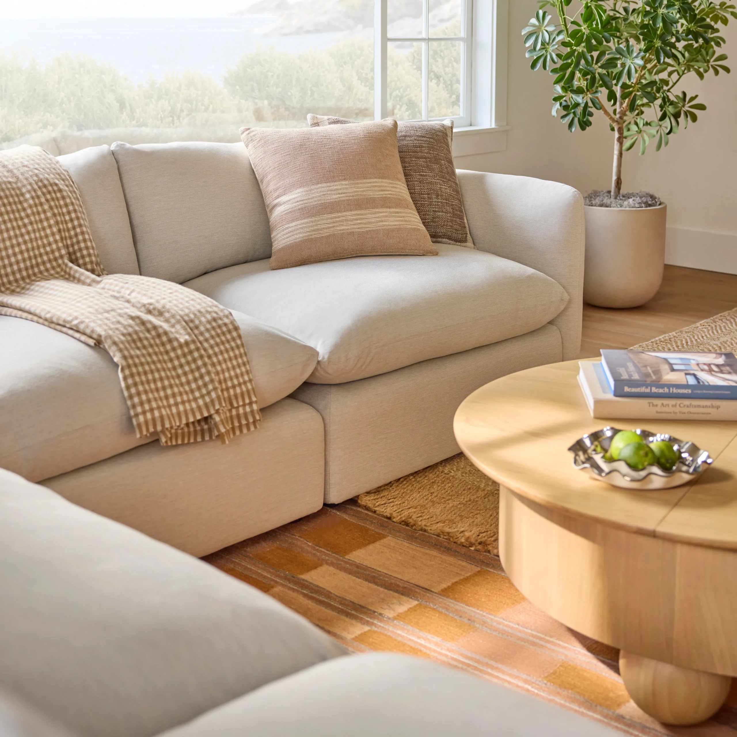 Leigh 126_ Modular Corner Sectional - Silver Ivory - Image 3