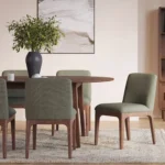 Rosin Dining Chair - Smoked Oak and Welsh Green