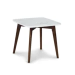 Vena Marble Square Side Table - Walnut