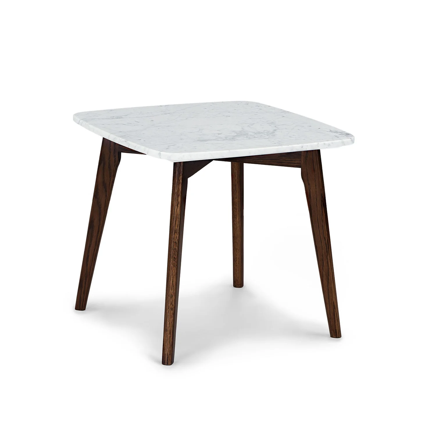 Vena Marble Square Side Table - Walnut - Image 3