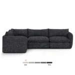 Leigh 126_ Modular L Sectional - Napa Charcoal