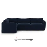 Leigh 126_ Velvet Modular L Sectional - Hale Ink